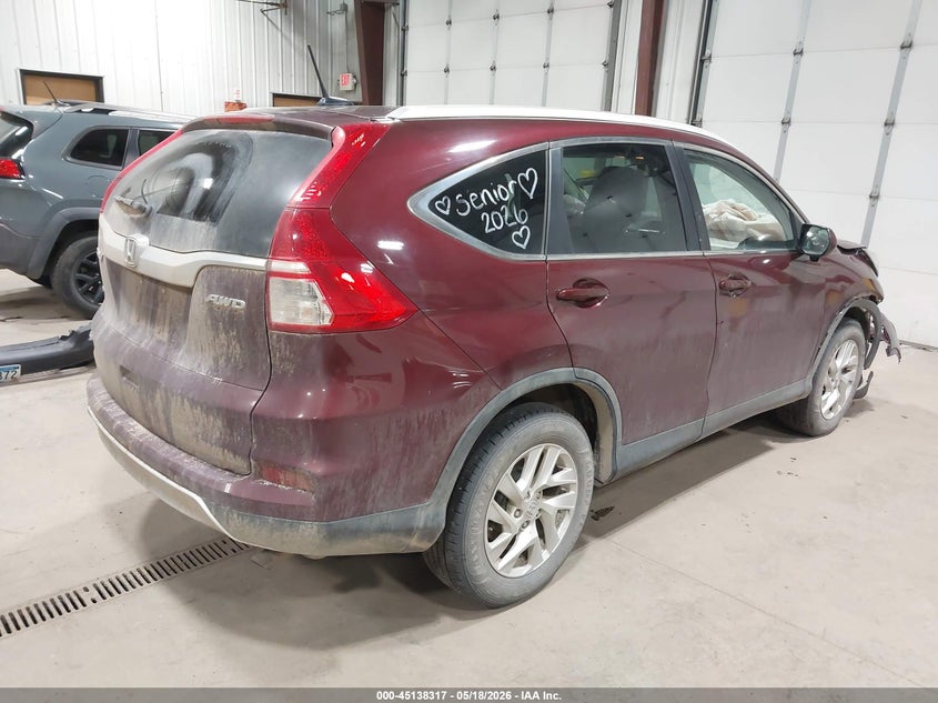 2016 Honda Cr-v VIN 5J6RM4H74GL070432 IAAI salvage auction — FRONT END, Salvage (North Dakota), sold $3,300 on 2026-07-24 (photo 4)