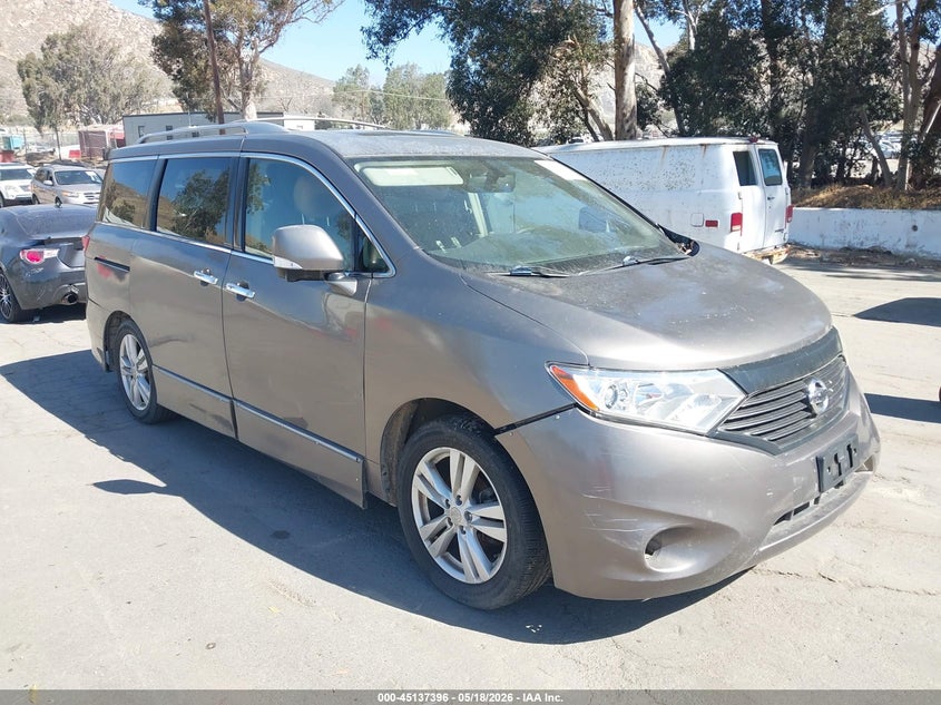 2014 Nissan Quest VIN JN8AE2KP2E9100605 IAAI salvage auction — NORMAL WEAR, Clear - Dealer Only (California), sold $400 on 2026-07-14 (photo 1)