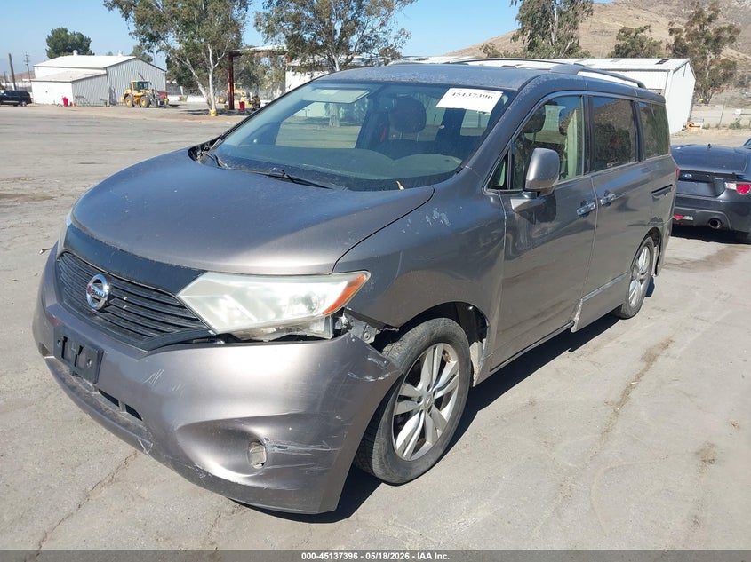 2014 Nissan Quest VIN JN8AE2KP2E9100605 IAAI salvage auction — NORMAL WEAR, Clear - Dealer Only (California), sold $400 on 2026-07-14 (photo 2)
