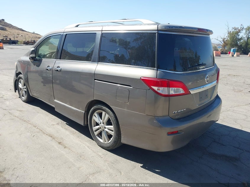 2014 Nissan Quest VIN JN8AE2KP2E9100605 IAAI salvage auction — NORMAL WEAR, Clear - Dealer Only (California), sold $400 on 2026-07-14 (photo 3)