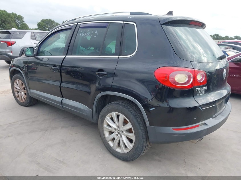 2009 Volkswagen Tiguan VIN WVGBV75N89W526213 IAAI salvage auction — FRESH WATER, Original (Texas), sold $250 on 2026-07-14 (photo 3)