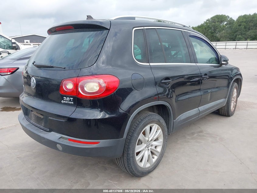 2009 Volkswagen Tiguan VIN WVGBV75N89W526213 IAAI salvage auction — FRESH WATER, Original (Texas), sold $250 on 2026-07-14 (photo 4)