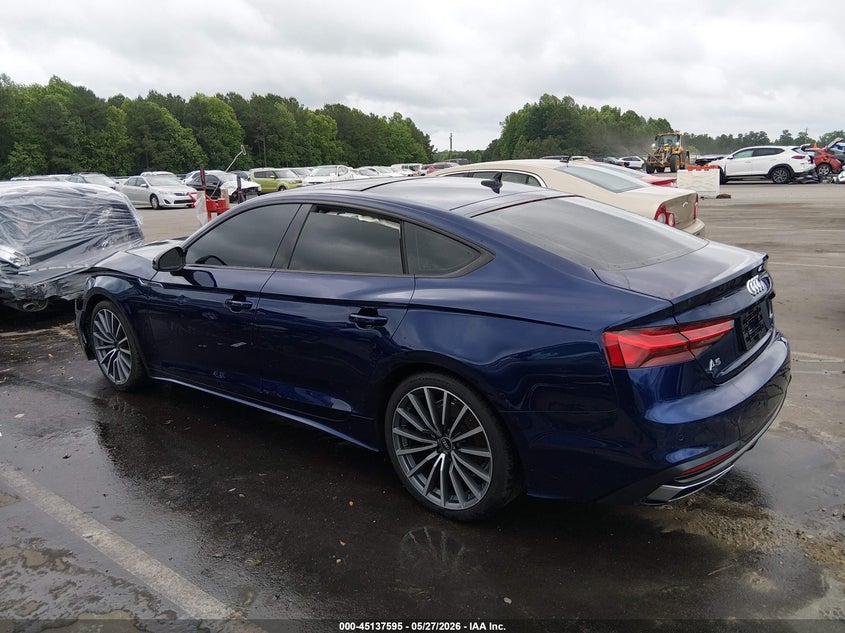 2022 Audi A5 VIN WAUCBCF52NA005887 IAAI salvage auction — FRONT END, Salvage Title, sold $7,200 on 2026-08-21 (photo 3)