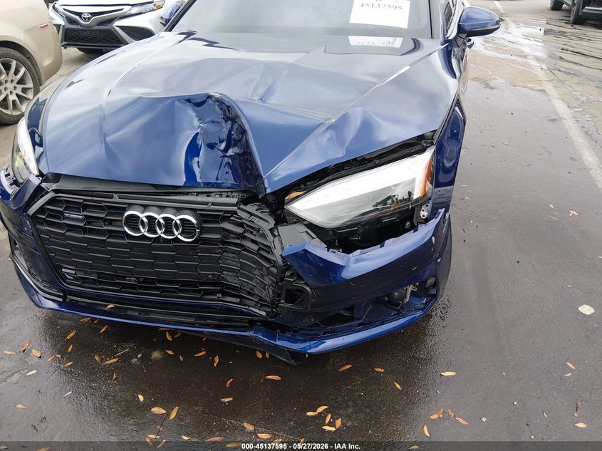 2022 Audi A5 VIN WAUCBCF52NA005887 IAAI salvage auction — FRONT END, Salvage Title, sold $7,200 on 2026-08-21 (photo 6)