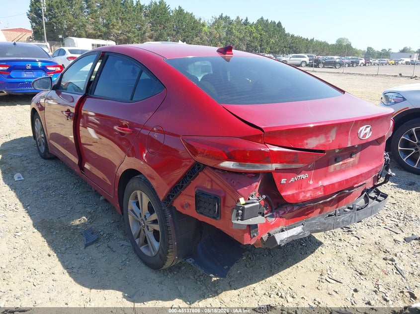 2018 Hyundai Elantra VIN KMHD84LFXJU610267 IAAI salvage auction — REAR END, Salvage (Virginia), sold $2,200 on 2026-07-13 (photo 3)
