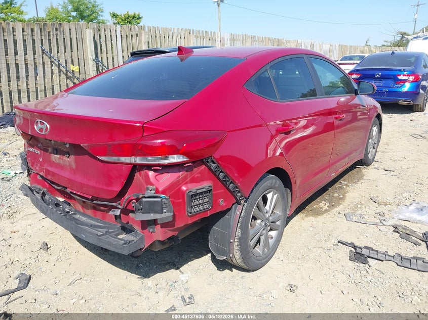 2018 Hyundai Elantra VIN KMHD84LFXJU610267 IAAI salvage auction — REAR END, Salvage (Virginia), sold $2,200 on 2026-07-13 (photo 4)