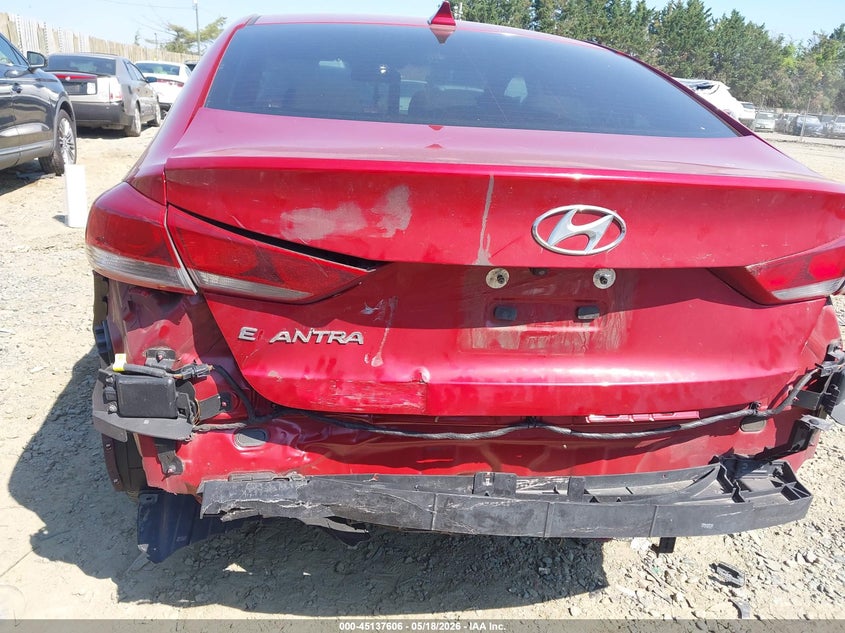 2018 Hyundai Elantra VIN KMHD84LFXJU610267 IAAI salvage auction — REAR END, Salvage (Virginia), sold $2,200 on 2026-07-13 (photo 6)