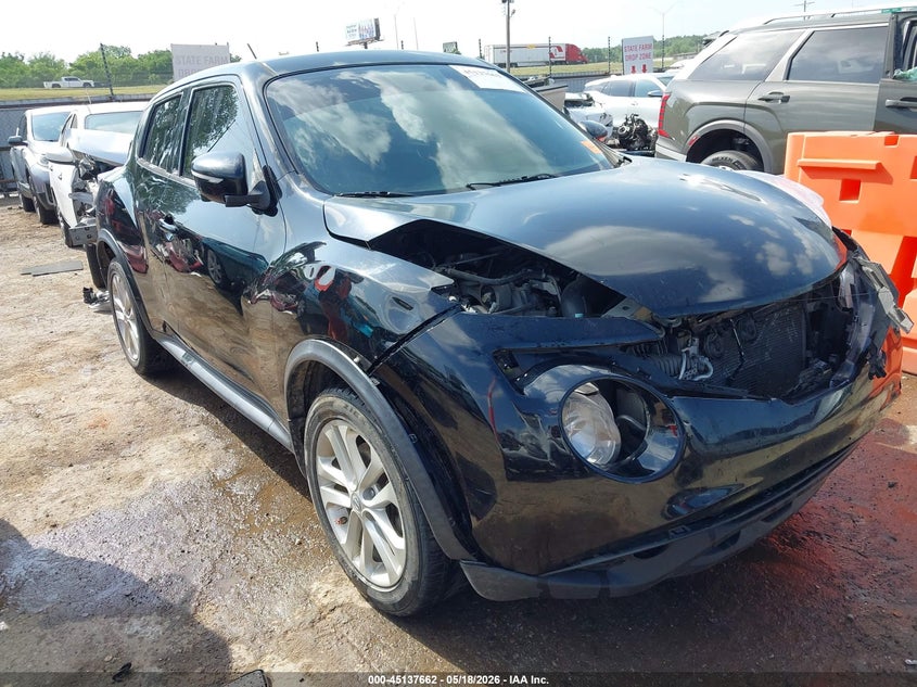 2015 Nissan Juke VIN JN8AF5MR8FT504137 IAAI salvage auction — FRONT END, Clear (Oklahoma), sold $350 on 2026-07-29 (photo 1)