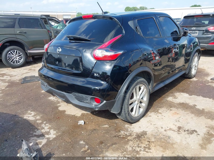 2015 Nissan Juke VIN JN8AF5MR8FT504137 IAAI salvage auction — FRONT END, Clear (Oklahoma), sold $350 on 2026-07-29 (photo 4)
