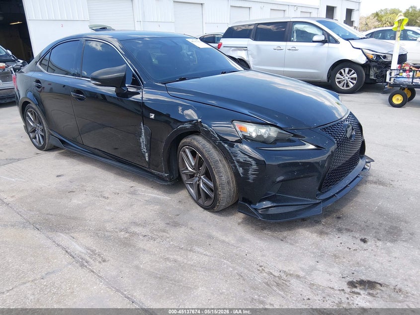 2015 Lexus Is VIN JTHBF1D20F5046494 IAAI salvage auction — RIGHT FRONT, Rebuildable (Florida), sold $2,175 on 2026-07-22 (photo 1)