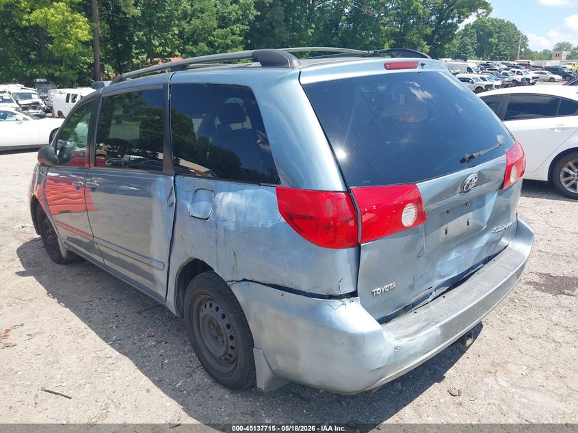 2006 Toyota Sienna VIN 5TDZA23C66S481027 IAAI salvage auction — REAR END, Salvage (Georgia), sold $325 on 2026-07-29 (photo 3)