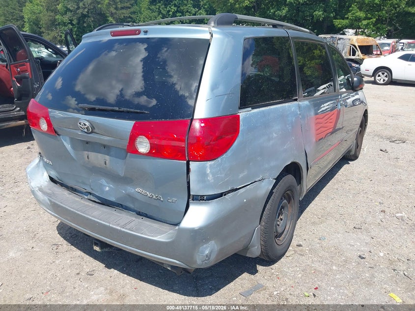 2006 Toyota Sienna VIN 5TDZA23C66S481027 IAAI salvage auction — REAR END, Salvage (Georgia), sold $325 on 2026-07-29 (photo 4)