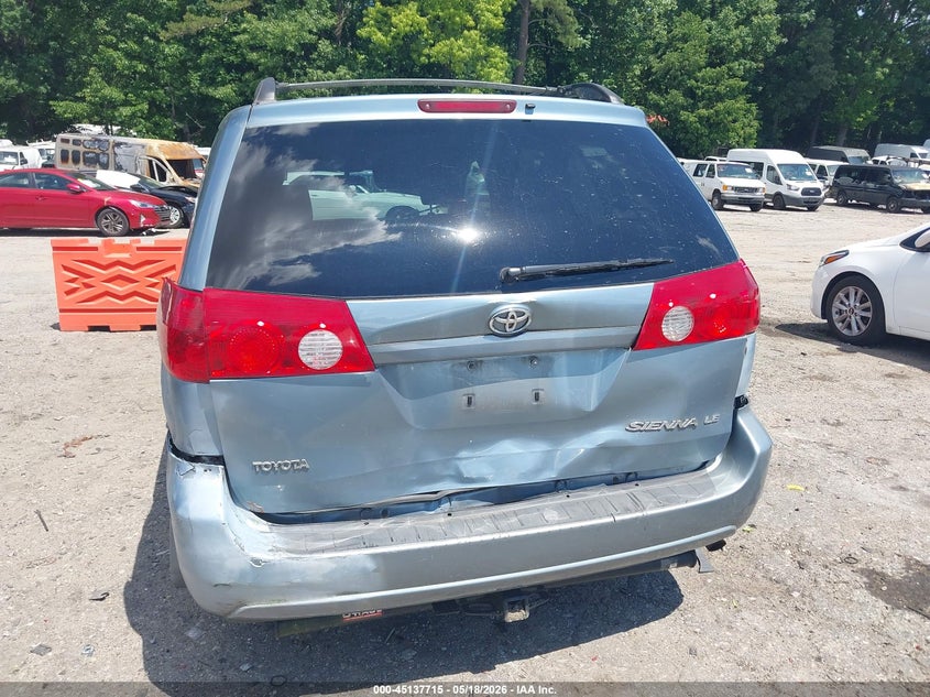 2006 Toyota Sienna VIN 5TDZA23C66S481027 IAAI salvage auction — REAR END, Salvage (Georgia), sold $325 on 2026-07-29 (photo 6)