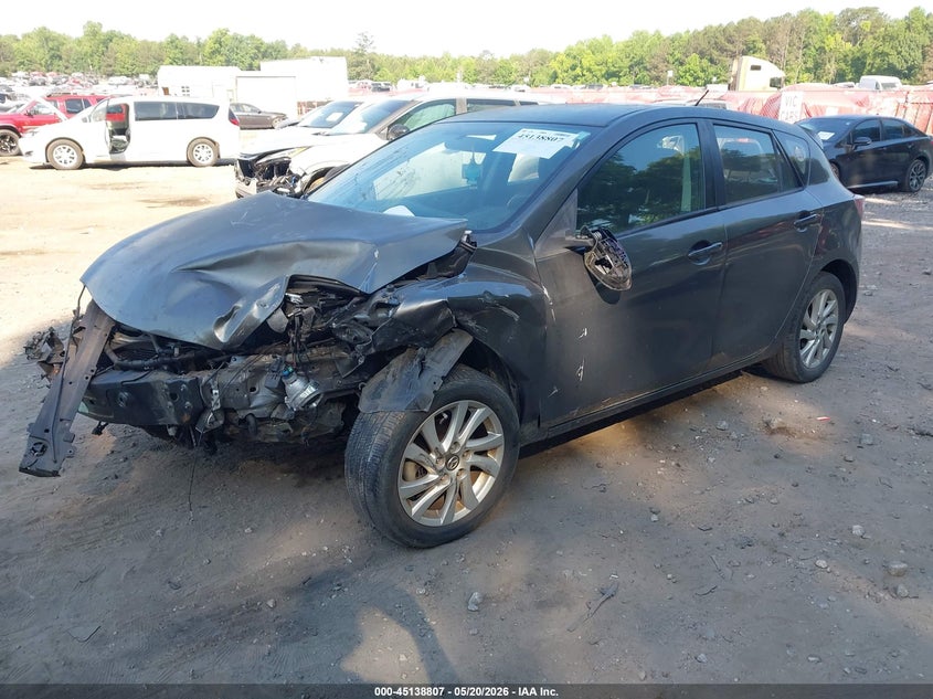2013 Mazda 3 VIN JM1BL1L73D1757036 IAAI salvage auction — FRONT & REAR, Salvage (Georgia), sold $250 on 2026-07-10 (photo 2)