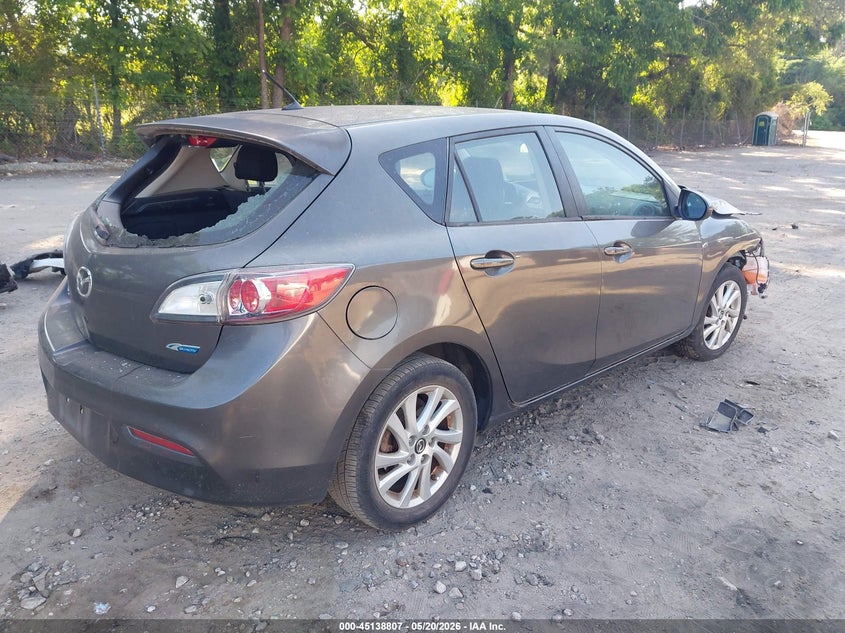 2013 Mazda 3 VIN JM1BL1L73D1757036 IAAI salvage auction — FRONT & REAR, Salvage (Georgia), sold $250 on 2026-07-10 (photo 4)