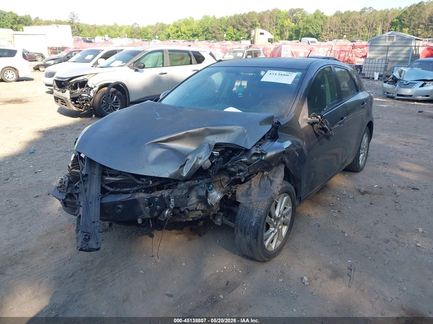 2013 Mazda 3 VIN JM1BL1L73D1757036 IAAI salvage auction — FRONT & REAR, Salvage (Georgia), sold $250 on 2026-07-10 (photo 6)