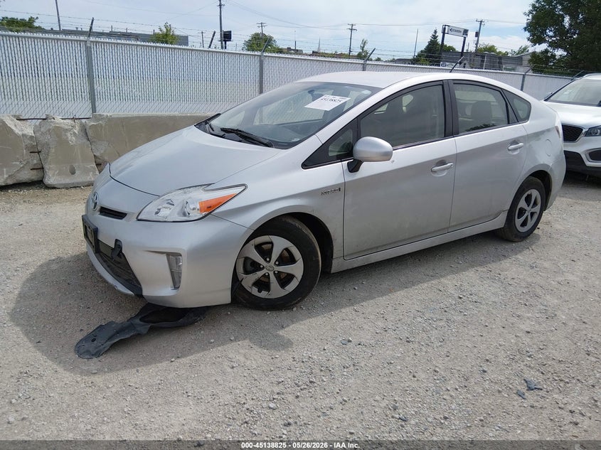 2012 Toyota Prius VIN JTDKN3DU8C1506649 IAAI salvage auction — FRONT & REAR, Salvage (Illinois), sold $900 on 2026-07-17 (photo 2)