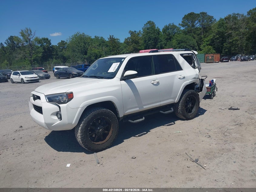 2019 Toyota 4runner VIN JTEZU5JR3K5201057 IAAI salvage auction — LEFT REAR, Clear (South Carolina), sold $12,600 on 2026-07-28 (photo 2)