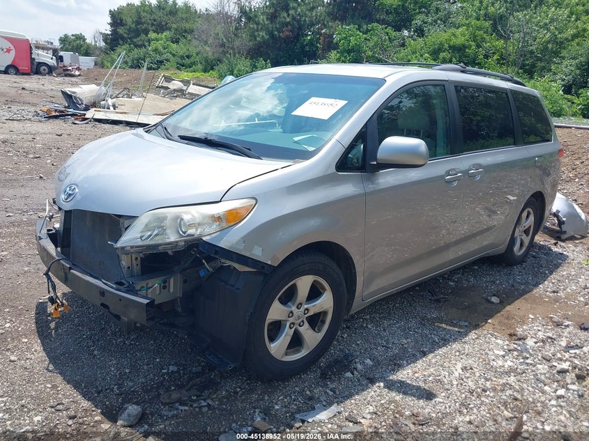 2012 Toyota Sienna VIN 5TDKK3DC3CS244395 IAAI salvage auction — FRONT END, Clear (Indiana), sold $2,300 on 2026-07-15 (photo 2)