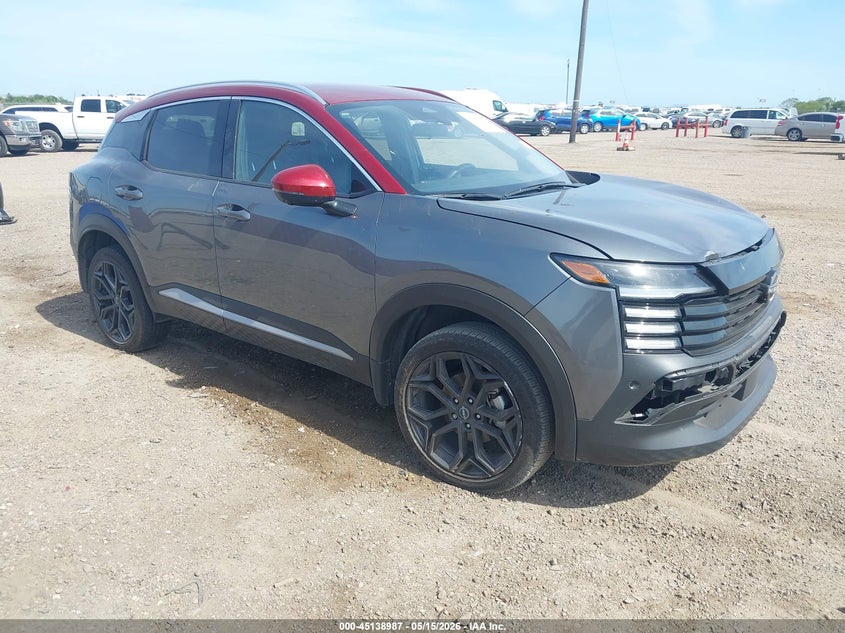 2025 Nissan Kicks VIN 3N8AP6DA9SL431582 IAAI salvage auction — FRONT END, Original (Texas), sold $7,500 on 2026-07-29 (photo 1)