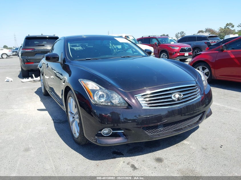 2013 Infiniti VIN JN1CV6FEXDM771443 IAAI salvage auction — REAR END, Salvage (California), sold $3,000 on 2026-07-23 (photo 1)
