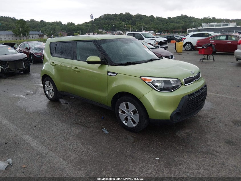 2016 Kia Soul VIN KNDJN2A26G7871522 IAAI salvage auction — HAIL, Salvage (Missouri), sold $500 on 2026-07-14 (photo 1)