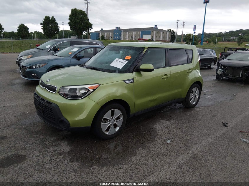 2016 Kia Soul VIN KNDJN2A26G7871522 IAAI salvage auction — HAIL, Salvage (Missouri), sold $500 on 2026-07-14 (photo 2)
