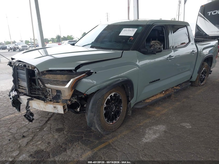 2022 Toyota Tundra VIN 5TFLA5DB5NX035523 IAAI salvage auction — Front & Rear, Salvage (California), sold $17,300 on 2026-06-16 (photo 2)