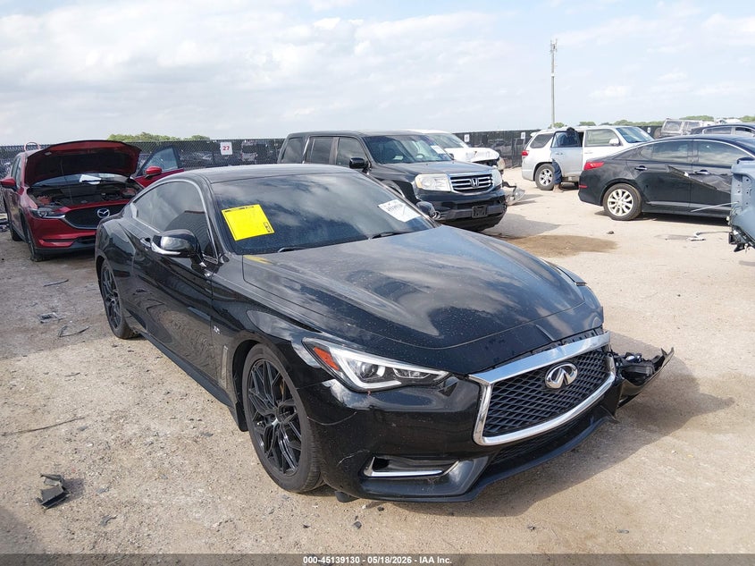 2017 Infiniti Q60 VIN JN1EV7EK7HM361789 IAAI salvage auction — FRONT END, Salvage (Texas), sold $5,400 on 2026-07-07 (photo 1)
