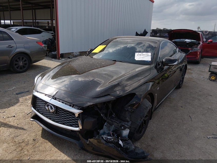 2017 Infiniti Q60 VIN JN1EV7EK7HM361789 IAAI salvage auction — FRONT END, Salvage (Texas), sold $5,400 on 2026-07-07 (photo 2)