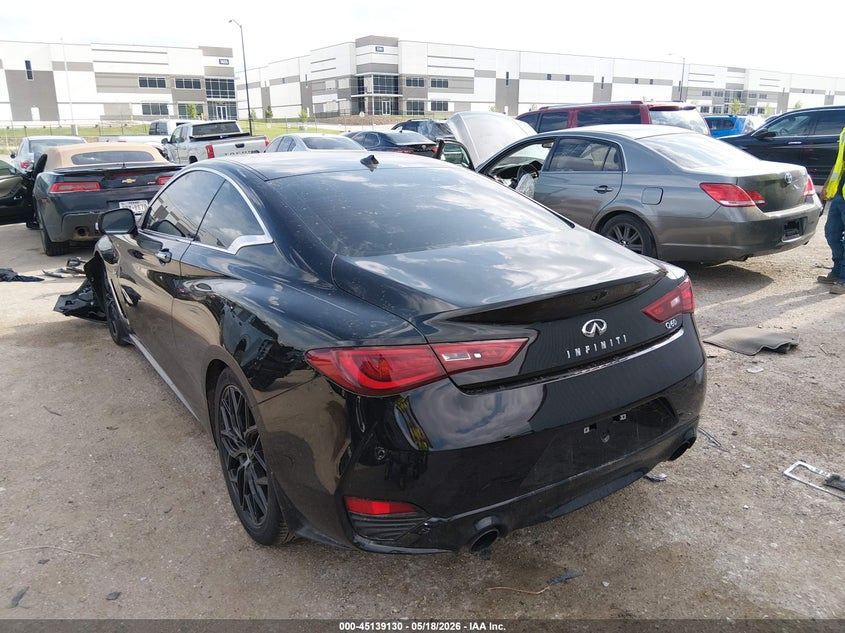 2017 Infiniti Q60 VIN JN1EV7EK7HM361789 IAAI salvage auction — FRONT END, Salvage (Texas), sold $5,400 on 2026-07-07 (photo 3)