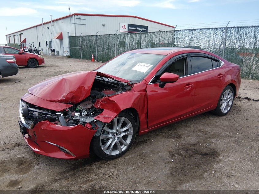 2016 Mazda 6 VIN JM1GJ1T54G1404769 IAAI salvage auction — LEFT FRONT, Salvage (Kansas), sold $1,700 on 2026-07-10 (photo 2)