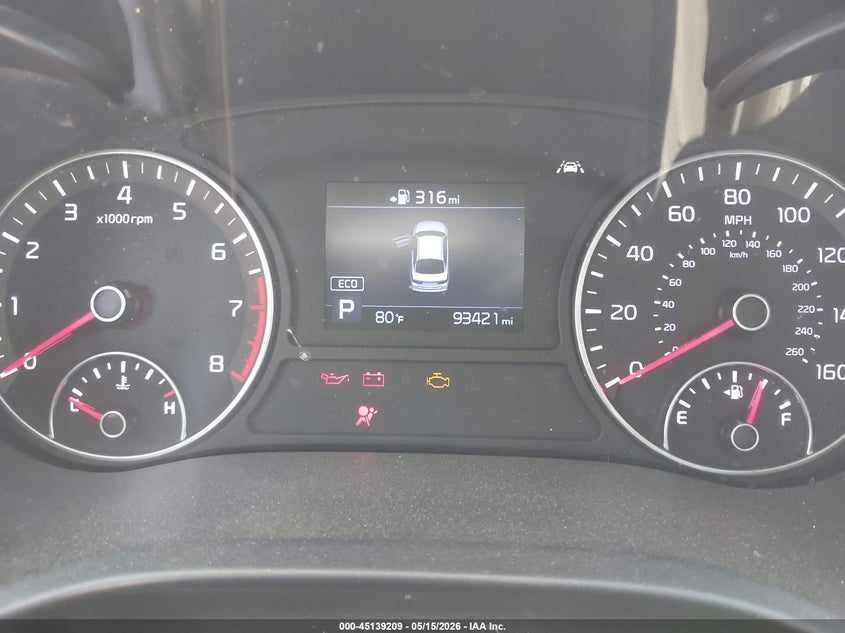 2019 Kia Optima VIN 5XXGT4L34KG362224 IAAI salvage auction — FRONT END, Salvage (South Carolina), sold $1,150 on 2026-07-06 (photo 7)