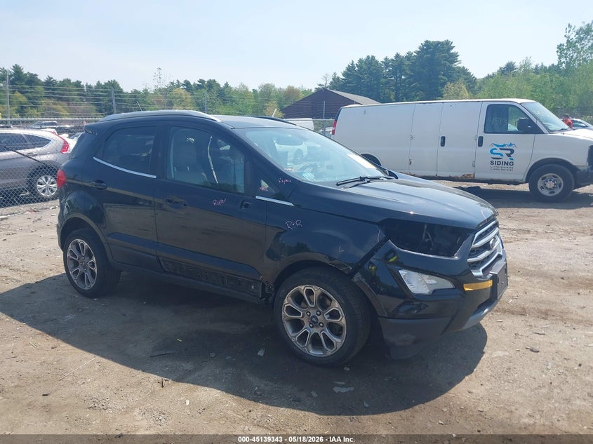 2019 Ford Ecosport VIN MAJ6S3KL4KC275357 IAAI salvage auction — FRONT END, Salvage (Massachusetts), sold $1,150 on 2026-07-24 (photo 1)