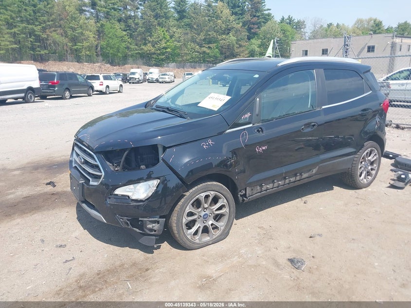 2019 Ford Ecosport VIN MAJ6S3KL4KC275357 IAAI salvage auction — FRONT END, Salvage (Massachusetts), sold $1,150 on 2026-07-24 (photo 2)