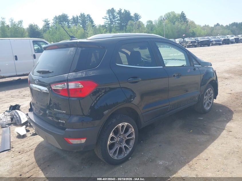 2019 Ford Ecosport VIN MAJ6S3KL4KC275357 IAAI salvage auction — FRONT END, Salvage (Massachusetts), sold $1,150 on 2026-07-24 (photo 4)
