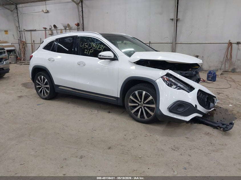2021 Mercedes-benz Gla-klasse VIN W1N4N4HB5MJ180147 IAAI salvage auction — FRONT END, Salvage Title, sold $4,250 on 2026-07-09 (photo 1)
