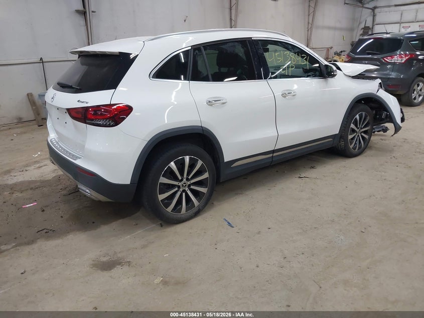 2021 Mercedes-benz Gla-klasse VIN W1N4N4HB5MJ180147 IAAI salvage auction — FRONT END, Salvage Title, sold $4,250 on 2026-07-09 (photo 4)