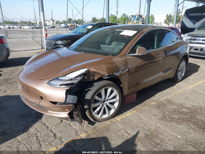 2020 Tesla Model 3 VIN 5YJ3E1EA6LF708894 IAAI salvage auction — LEFT FRONT, Salvage (California), sold $5,125 on 2026-07-09 (photo 2)