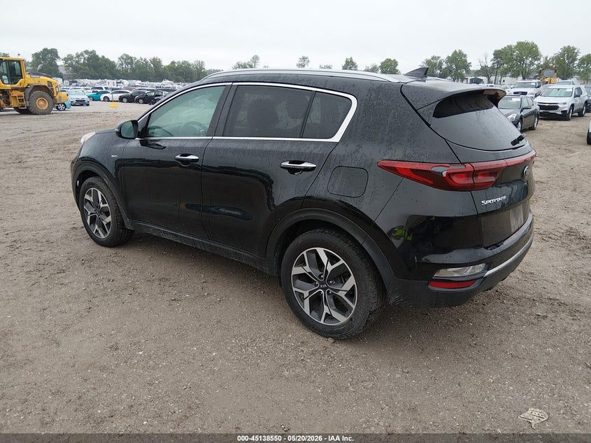 2020 Kia Sportage VIN KNDPNCAC9L7804111 IAAI salvage auction — HAIL, Clear (Missouri), sold $25 on 2026-07-27 (photo 3)