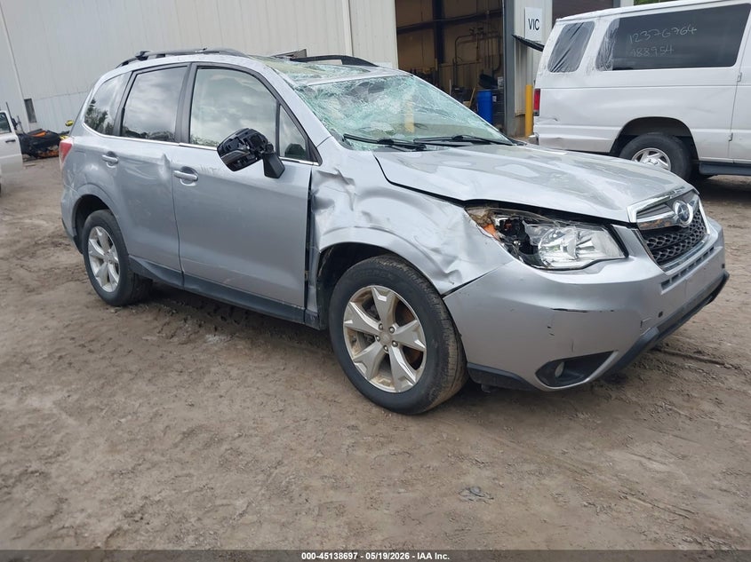2014 Subaru Forester VIN JF2SJAMC2EH476888 IAAI salvage auction — ROLLOVER, Salvage (Vermont), sold $225 on 2026-07-09 (photo 1)