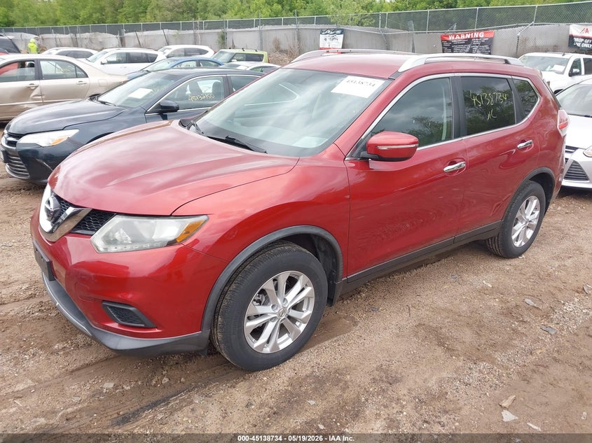 2015 Nissan Rogue VIN KNMAT2MVXFP558161 IAAI salvage auction — RIGHT FRONT, Salvage (Minnesota), sold $1,300 on 2026-07-29 (photo 2)