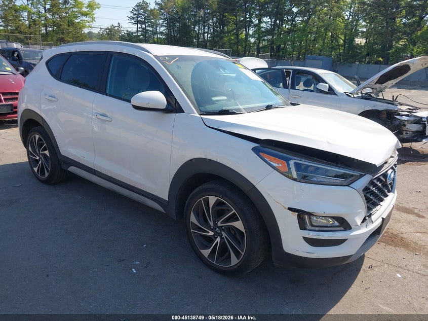 2020 Hyundai Tucson VIN KM8J3CAL7LU155613 IAAI salvage auction — FRONT & REAR, Mv-907A (New York), sold $3,750 on 2026-07-14 (photo 1)