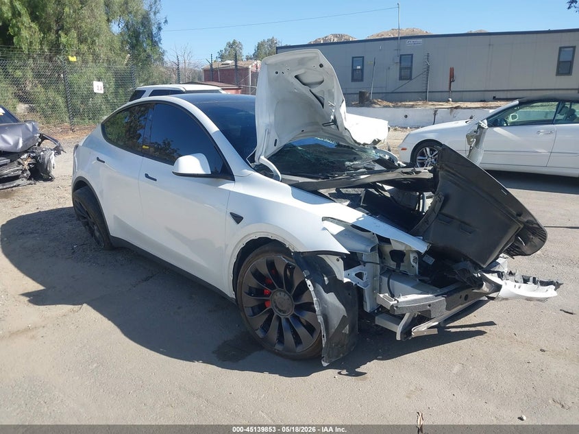 2024 Tesla Model y VIN 7SAYGDEF6RF123404 IAAI salvage auction — FRONT END, Salvage (California), sold $3,650 on 2026-07-28 (photo 1)