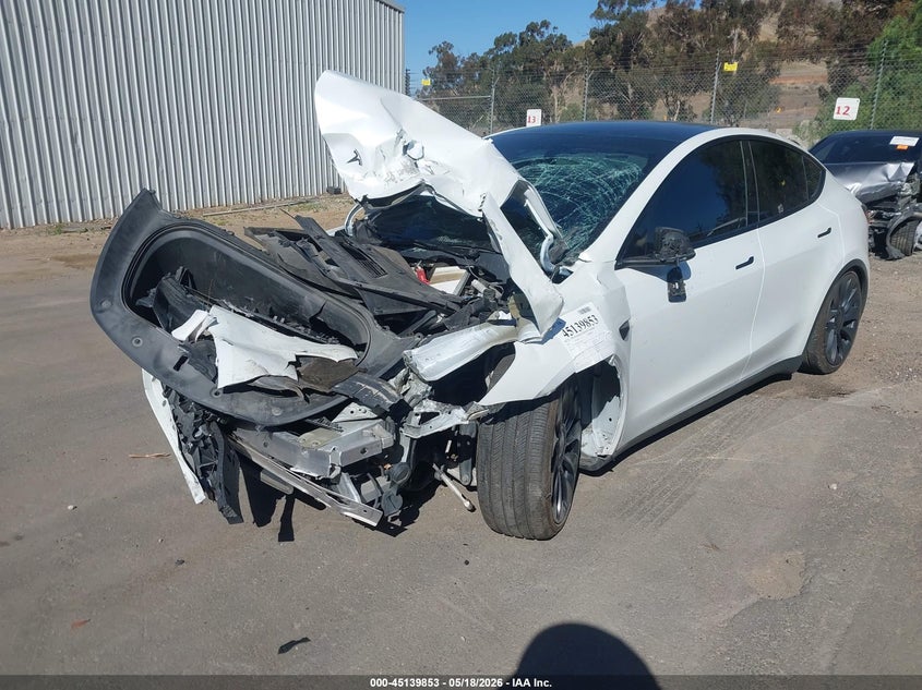 2024 Tesla Model y VIN 7SAYGDEF6RF123404 IAAI salvage auction — FRONT END, Salvage (California), sold $3,650 on 2026-07-28 (photo 2)