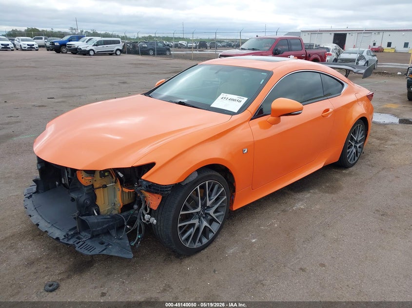 2015 Lexus Rc VIN JTHSE5BC4F5005694 IAAI salvage auction — FRONT END, Regular (South Dakota), sold $725 on 2026-07-28 (photo 2)