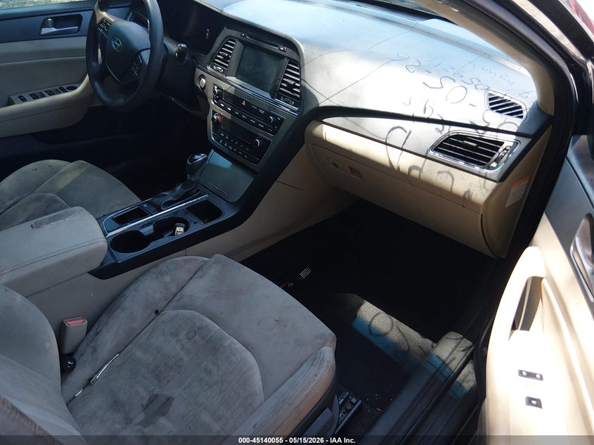 2017 Hyundai Sonata VIN KMHE24L11HA059216 IAAI salvage auction — FRONT END, Salvage (South Carolina), sold $925 on 2026-07-14 (photo 5)