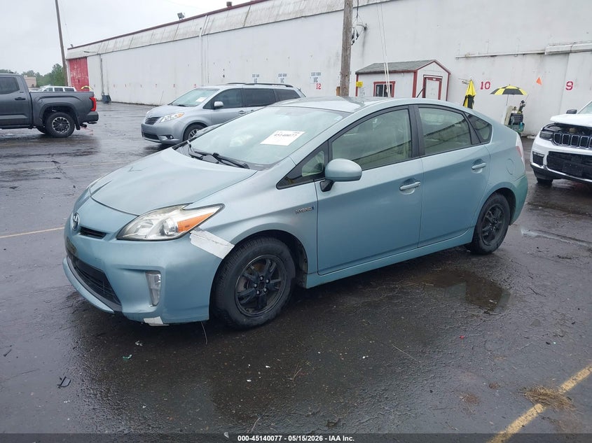 2013 Toyota Prius VIN JTDKN3DU3D1634430 IAAI salvage auction — RIGHT FRONT, Salvage (Oregon), sold $1,050 on 2026-07-30 (photo 2)