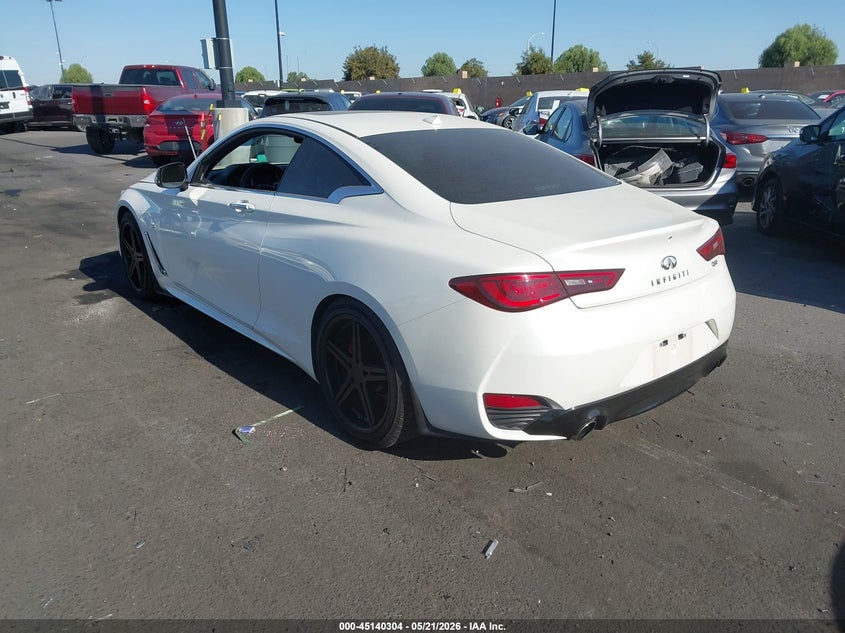 2017 Infiniti Q60 VIN JN1EV7EKXHM360166 IAAI salvage auction — RIGHT REAR, Salvage Certificate (California), sold $6,400 on 2026-07-31 (photo 3)