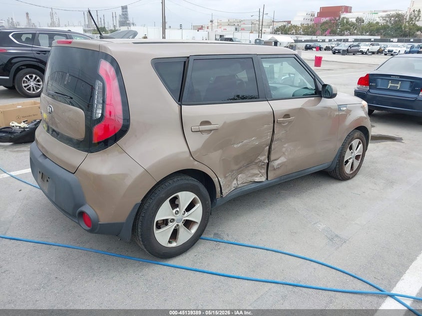 2014 Kia Soul VIN KNDJN2A2XE7068452 IAAI salvage auction — RIGHT SIDE, Salvage (California), sold $1,475 on 2026-07-08 (photo 4)